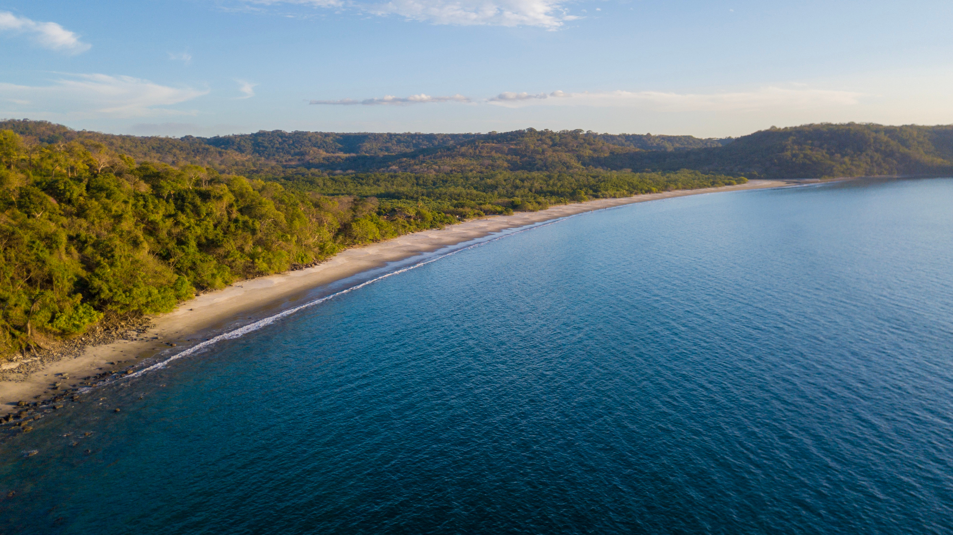 Cabuyal beach aerial view, Guanacaste Costa Rica