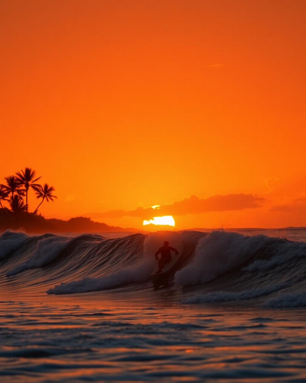 Sunset surf session on the Pacific coast of Guanacaste